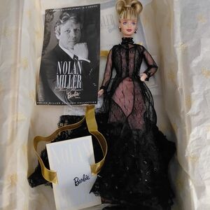 Nolan Miller Barbie Doll in Black Lace Gown